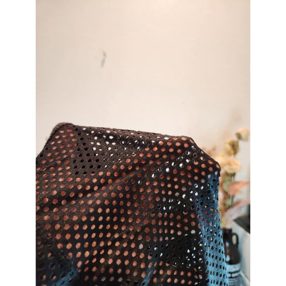 Nicole Miller Active Mesh Panel Long-Sleeve Top, Gray, Size Small - Picture 3 of 4